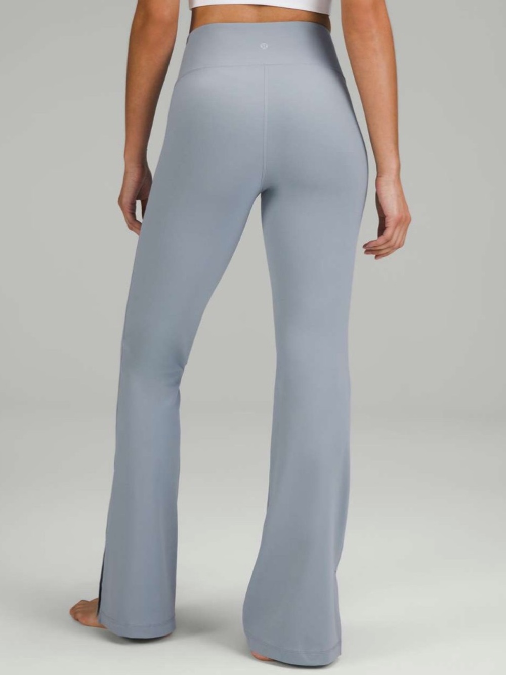 Lululemon Groove High-Rise Split-Hem Flared Pant Nulu in Chambray